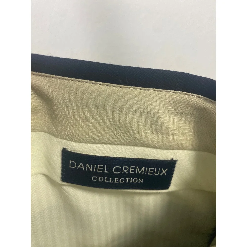 Daniel Cremieux Collection Mens Black Flat Front‎ Dress Pants Trousers 35x29